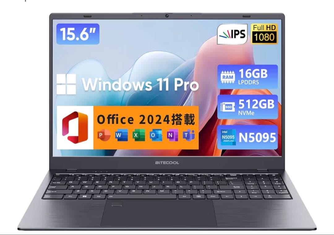 BITECOOL N5095 15.6インチ ノートPC