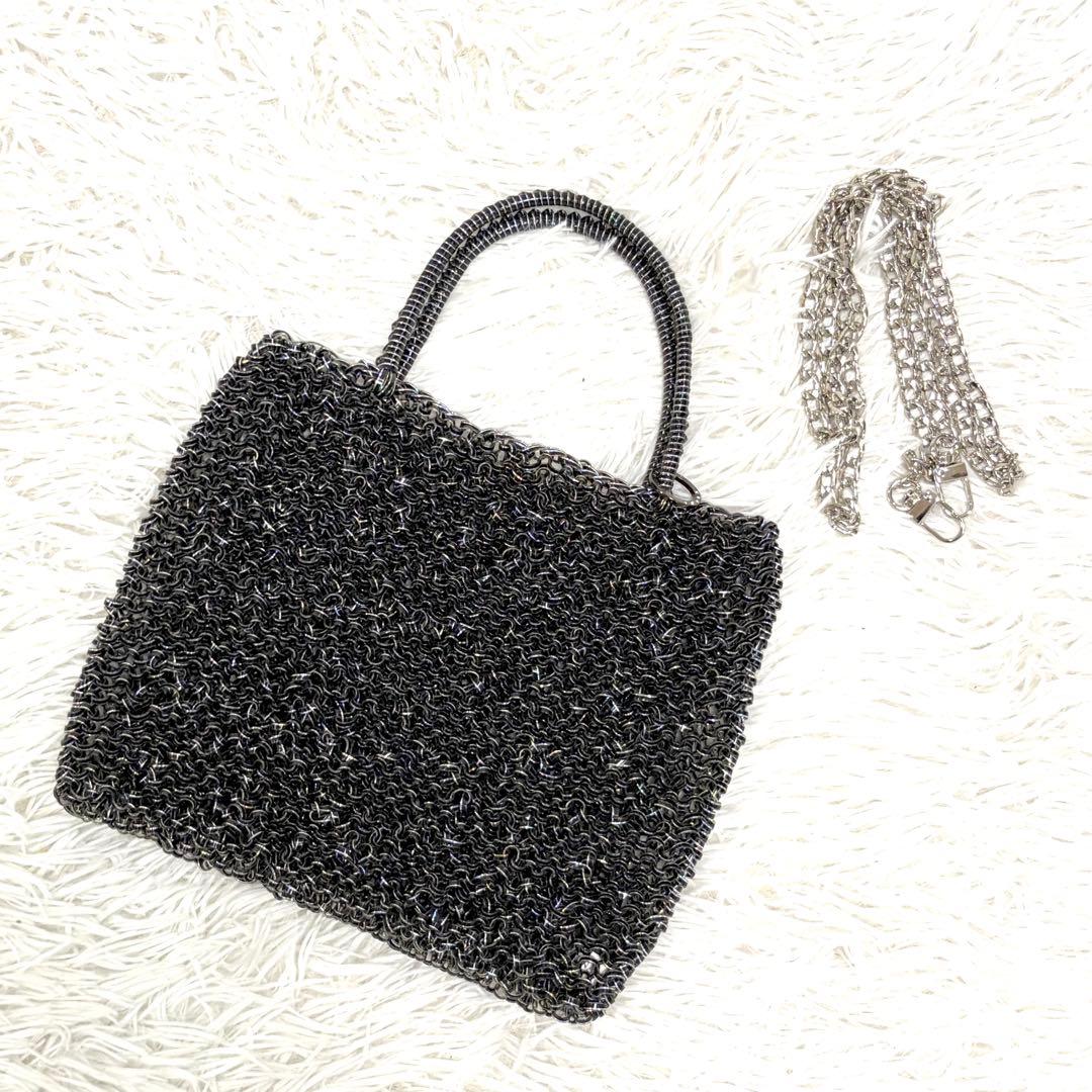 ANTEPRIMA アンテプリマ　ワイヤーバッグ　2WAY シルバーグレー