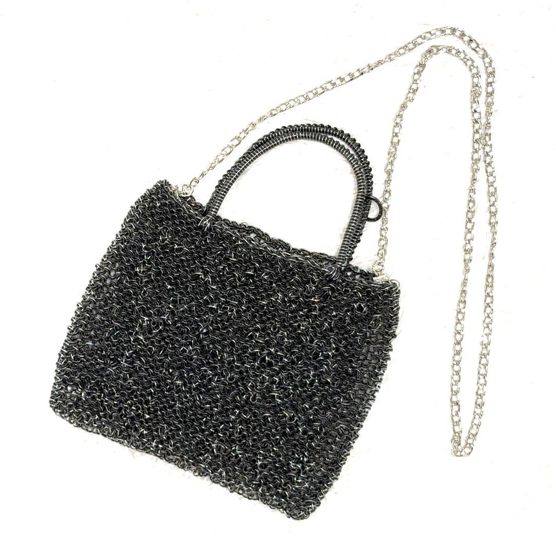 ANTEPRIMA アンテプリマ　ワイヤーバッグ　2WAY シルバーグレー