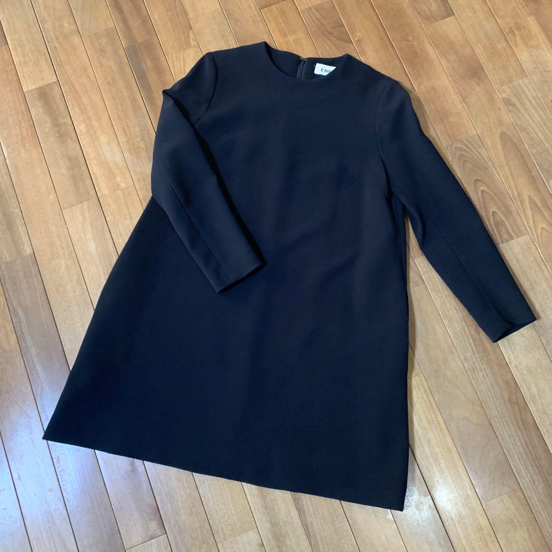【未使用】ENFOLD エンフォルド ワンピース 36 ブラック　黒　日本製