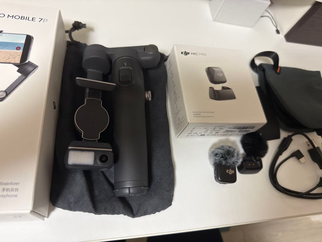 DJI Osmo Mobile 7P スタビライザーとマイクセット