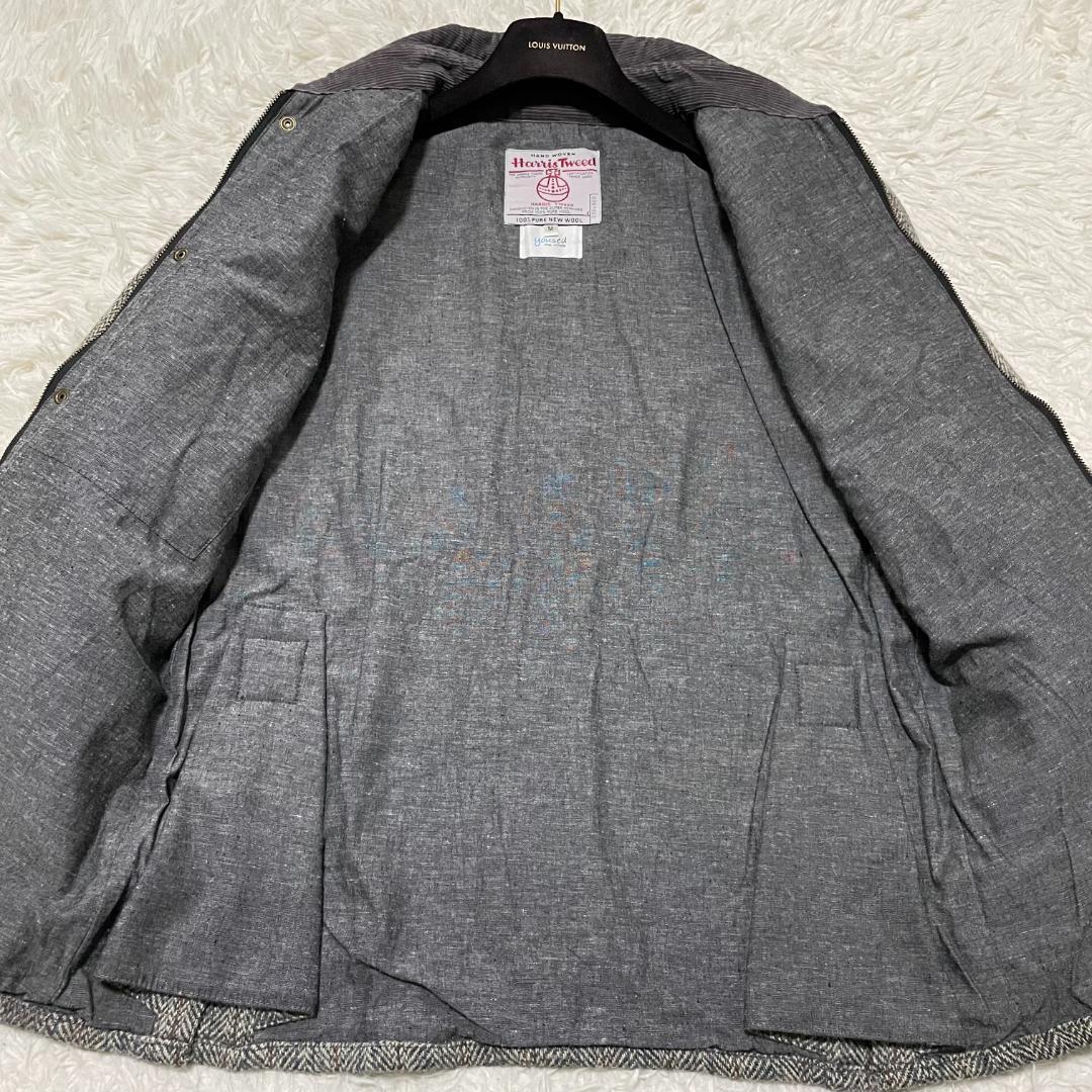 XL相当 ハリスツイード クレイジーパターン ハンティングジャケット グレー系