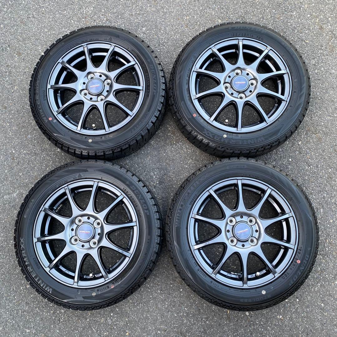 中古バリ溝ダンロップスタッドレスセット155/65R14 軽自動車