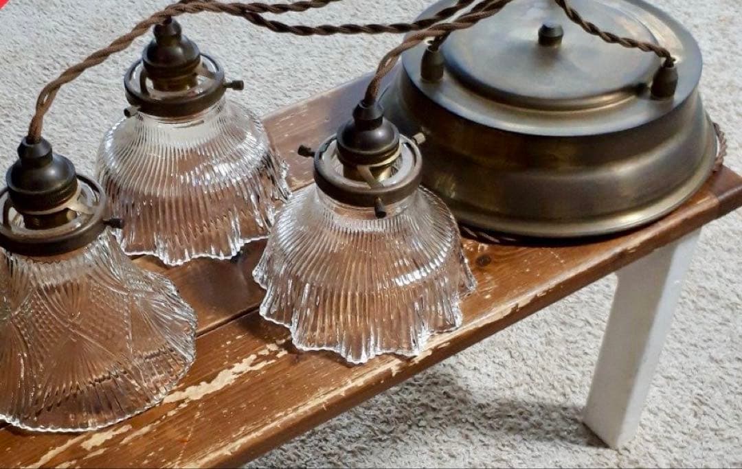 モモナチュラル照明、ペンダントライト3灯(シャンデリア風)