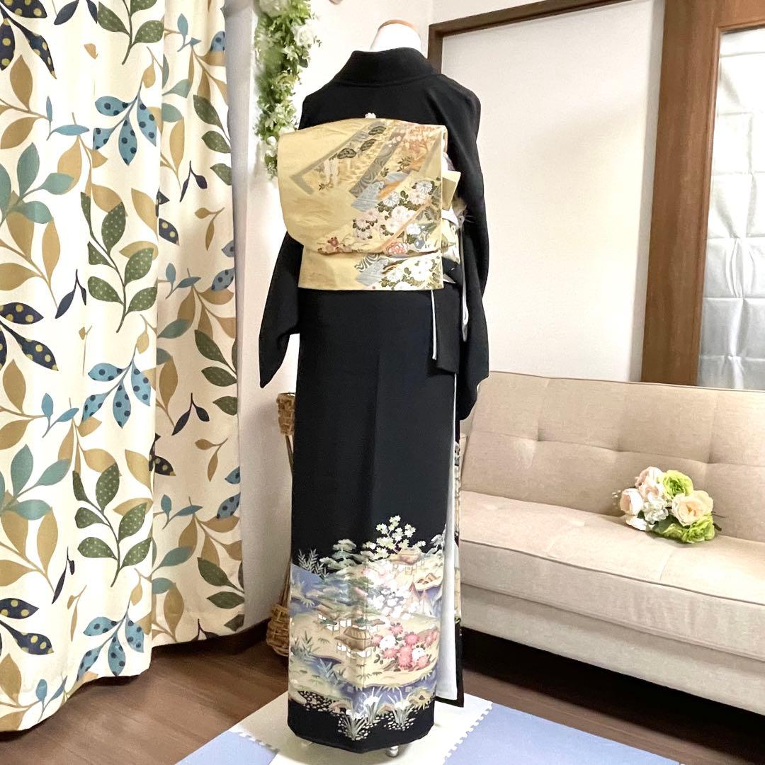 黒留袖 親族 結婚式 披露宴 母 袋帯 フルセット 袷 着物 和装 ウェディング