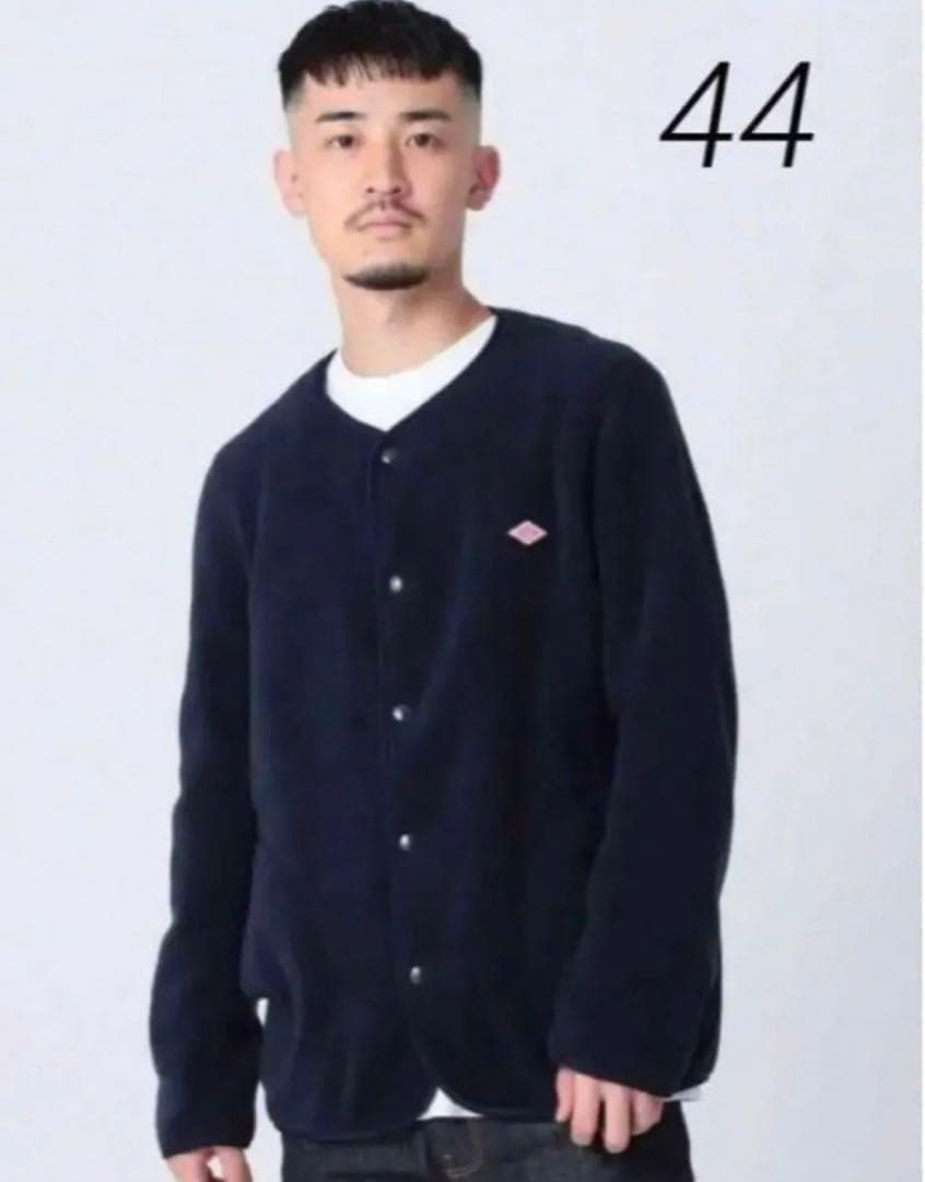 DANTONダントン　ノーカラー フリース ジャケット　ブラック44