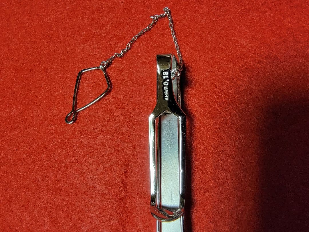 K14WG ネクタイピン（ダイヤ付き）