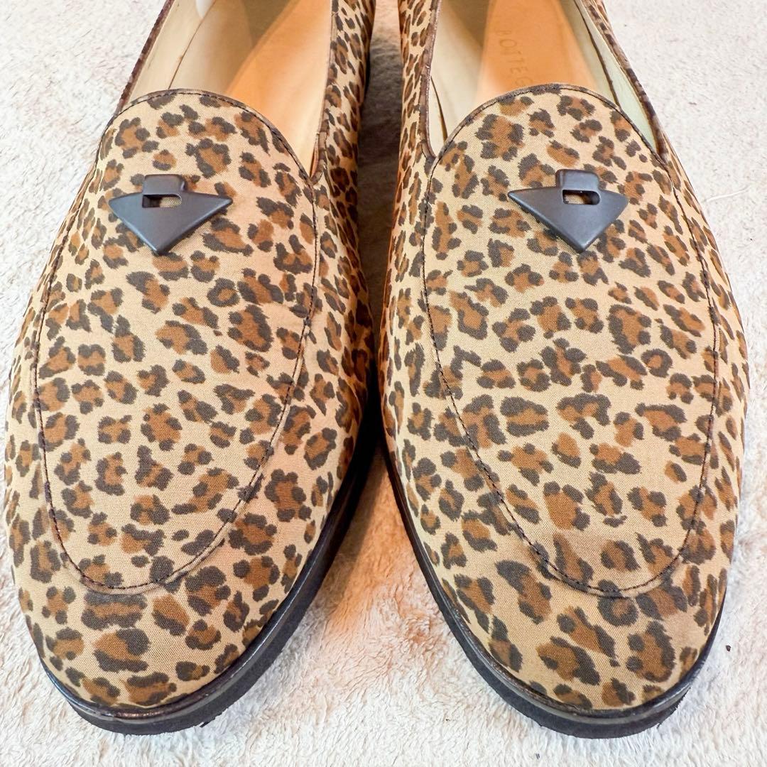 BOTTEGA VENETA ボッテガ レオパード柄 ローファー 37½ 保存袋