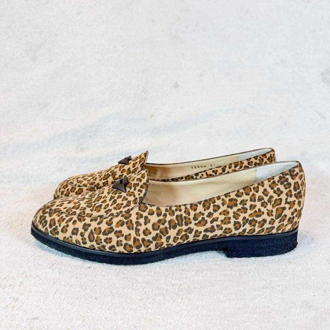 BOTTEGA VENETA ボッテガ レオパード柄 ローファー 37½ 保存袋