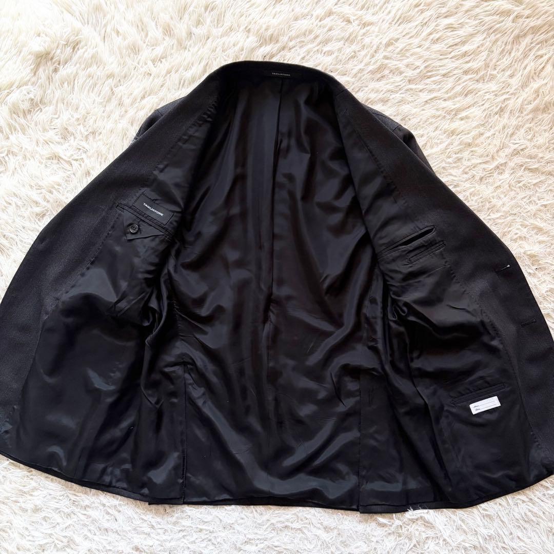 <24年モデル 極美品>TAGLIATORE ダークグレー ウール スーツ 50