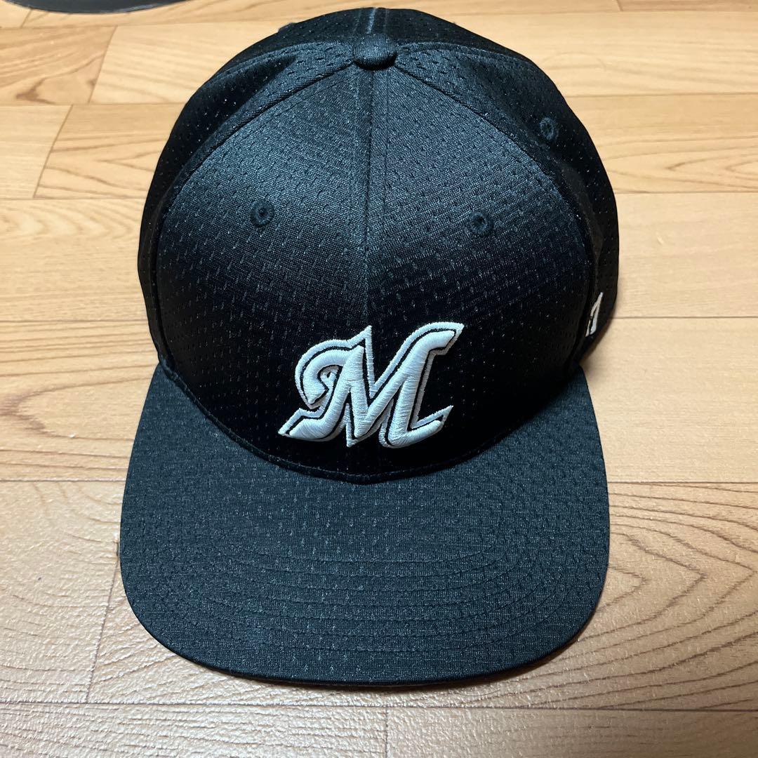 千葉ロッテマリーンズ　NPB 選手仕様キャップ新品　61cm プロコレ47