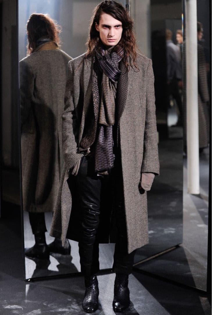 14aw ハイダーアッカーマン レザーバイカーパンツ S