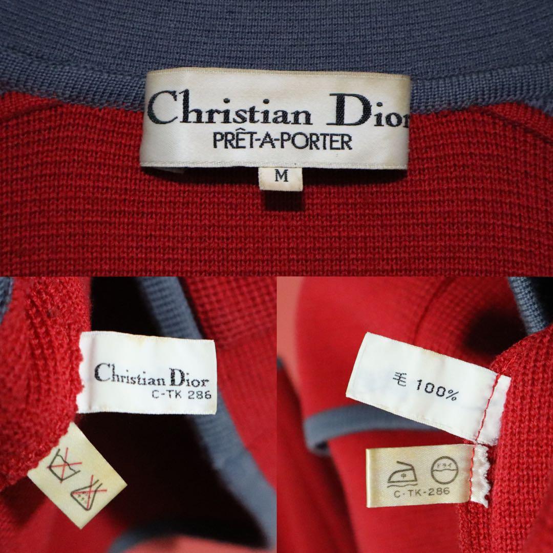 【希少デザイン】Christian Dior ライン切替 ニットジャケット