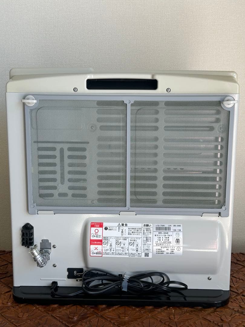 【美品】リンナイ　ガスファンヒーター　SRC-364E 都市ガス 2017年製