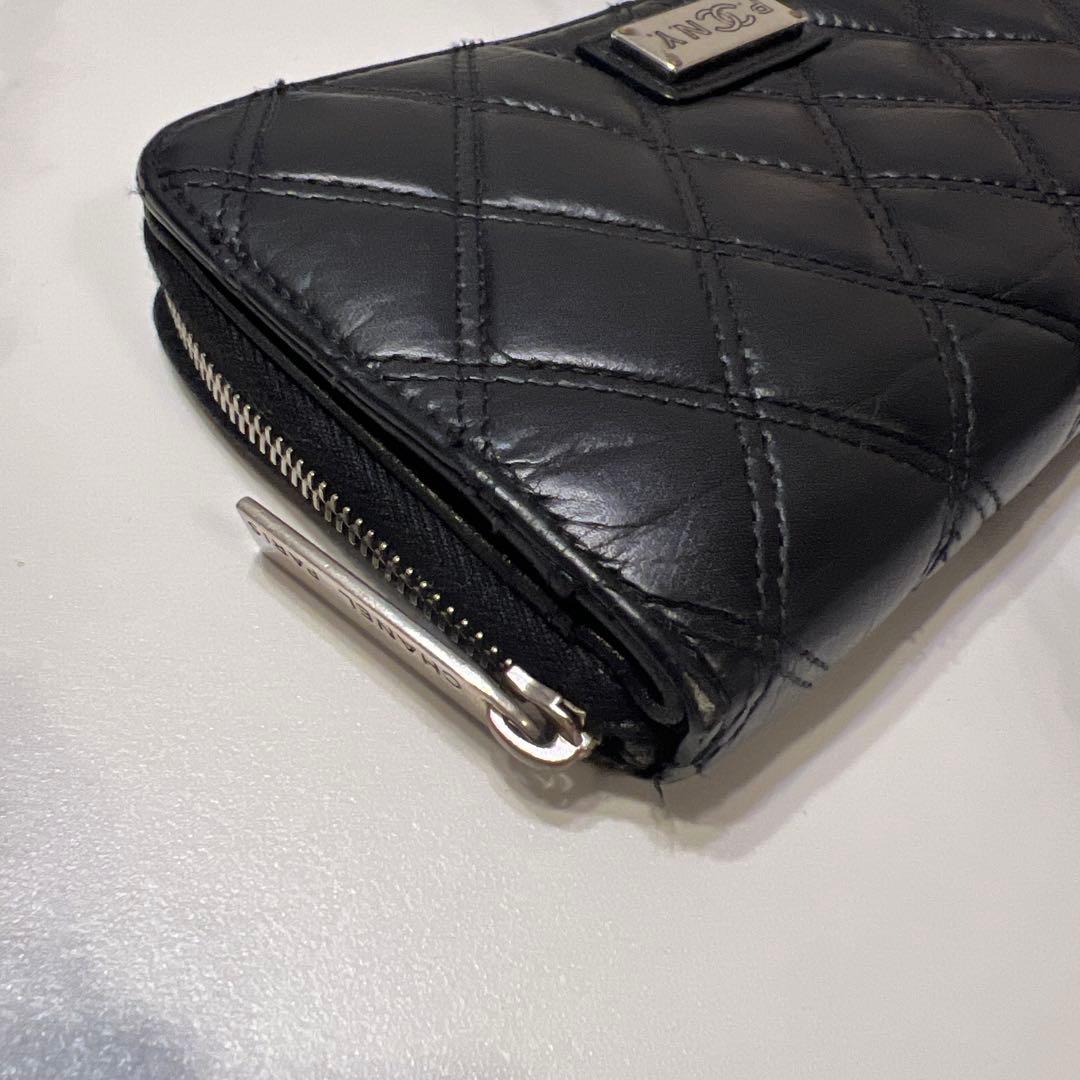 CHANEL キルティング 長財布 黒