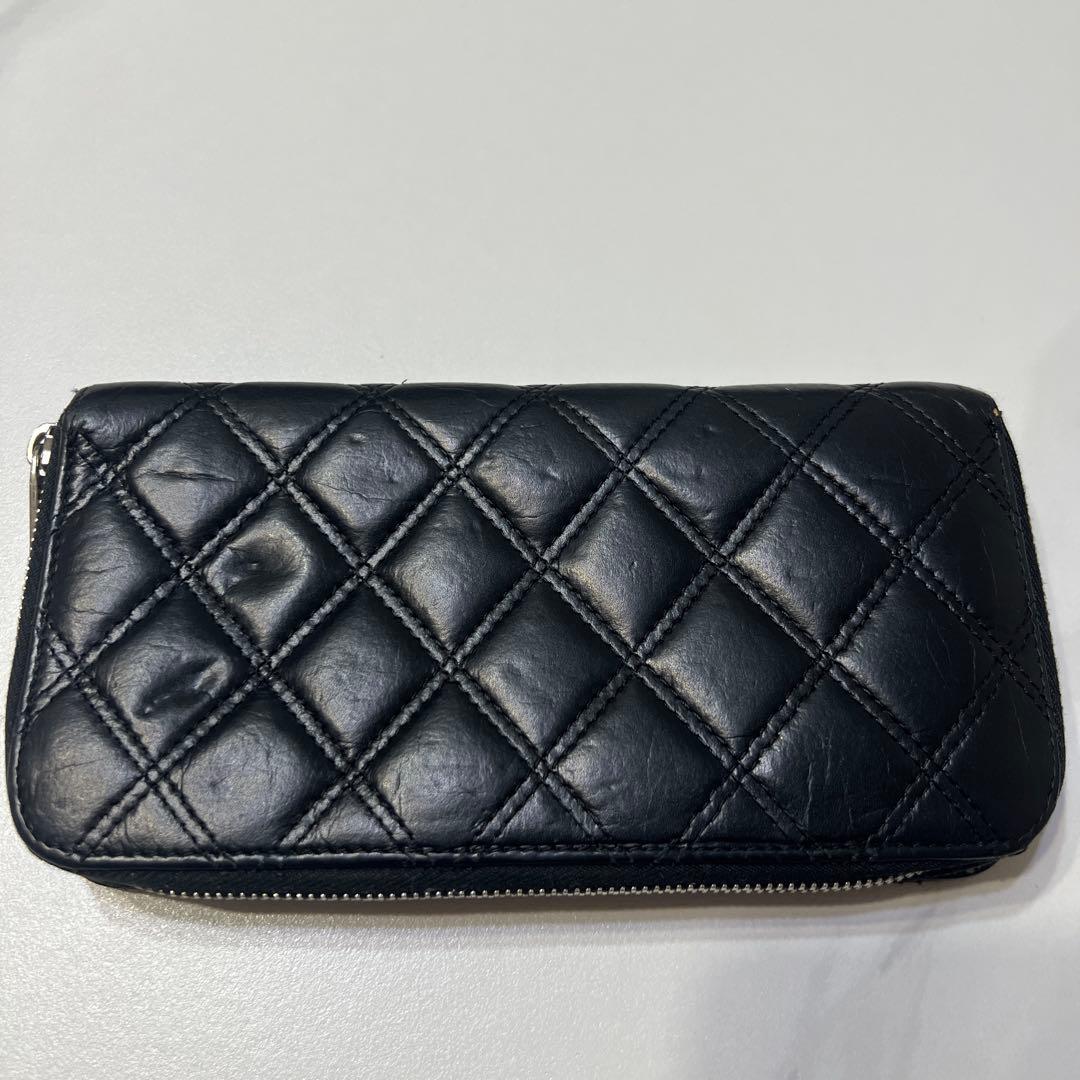 CHANEL キルティング 長財布 黒