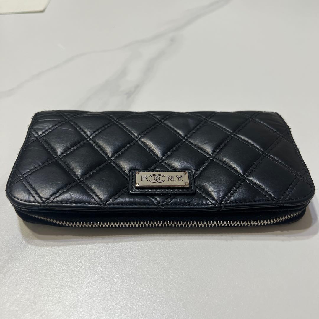 CHANEL キルティング 長財布 黒