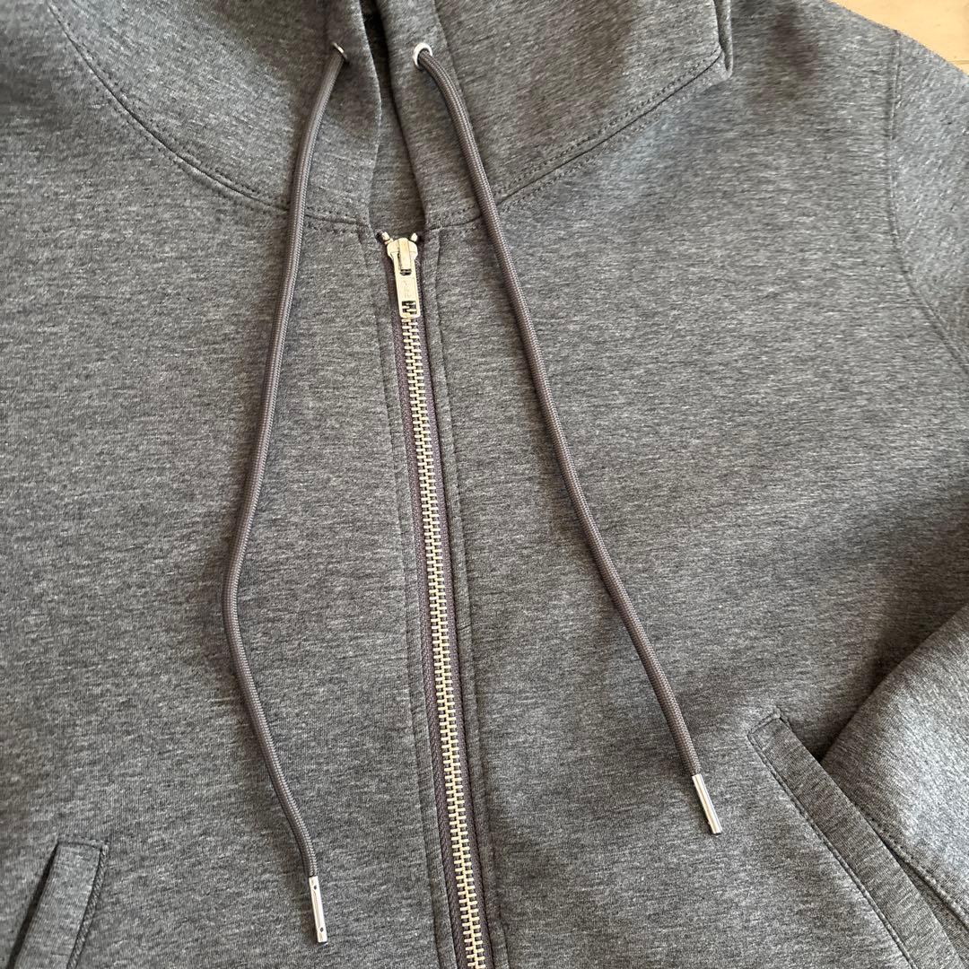 【Spick and Span】ストレッチジップフードパーカー グレー