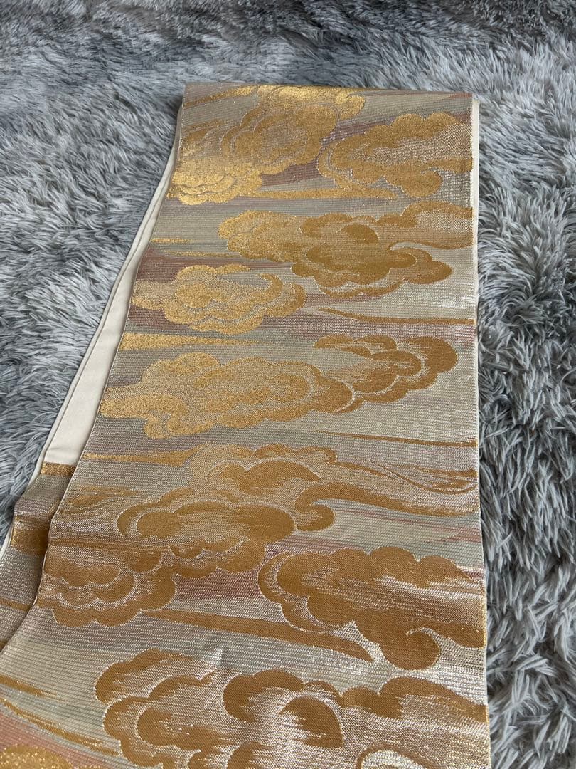 川島織物　袋帯　フォーマル　祥雲文様　美品