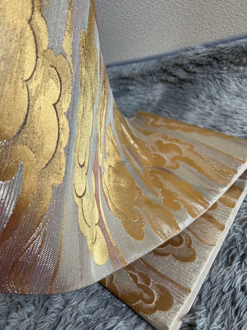 川島織物　袋帯　フォーマル　祥雲文様　美品