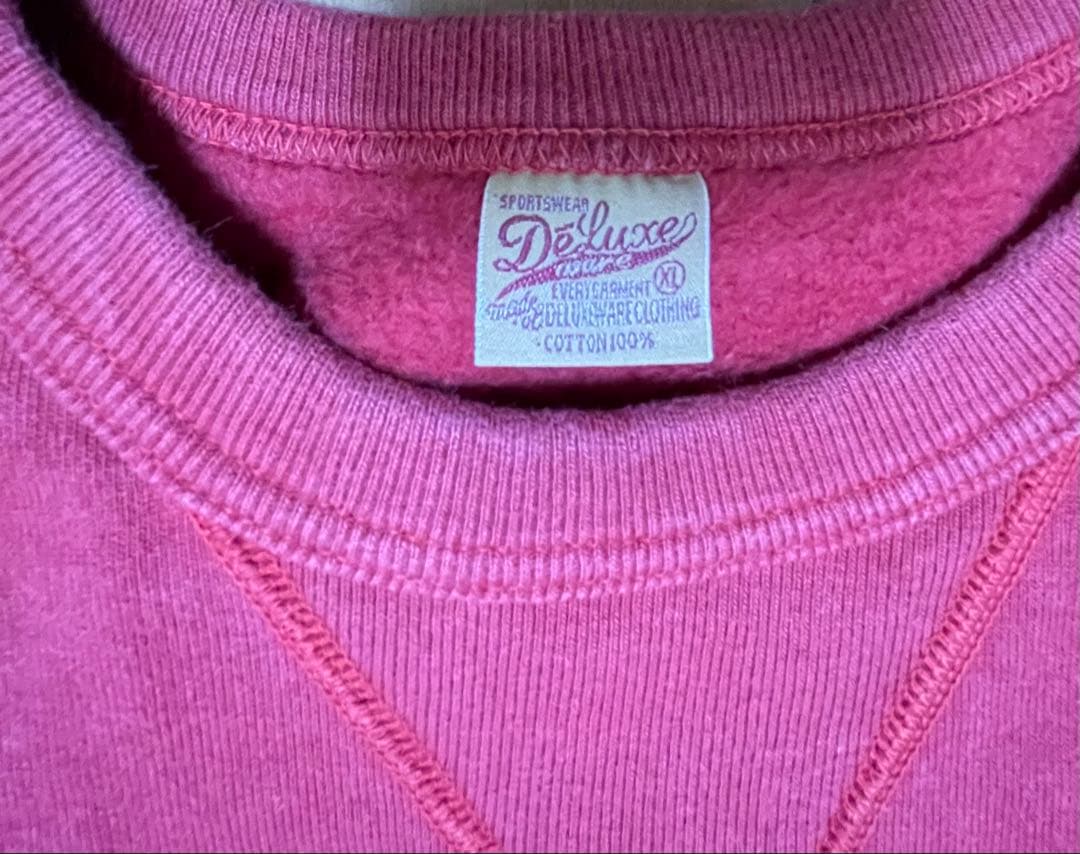 デラックスウエア S101 スウェット XL 赤 無地