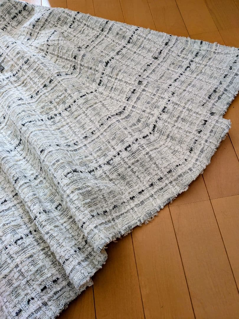 ANAYI　ノースリーブ ツイード フレアワンピース