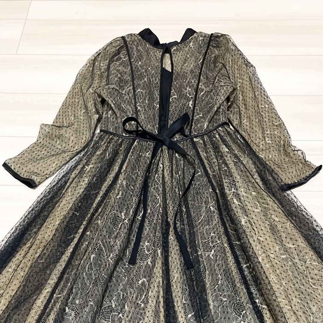 極美品✨FRAY I.D チュールレイヤード フレアワンピ 結婚式・特別な日に