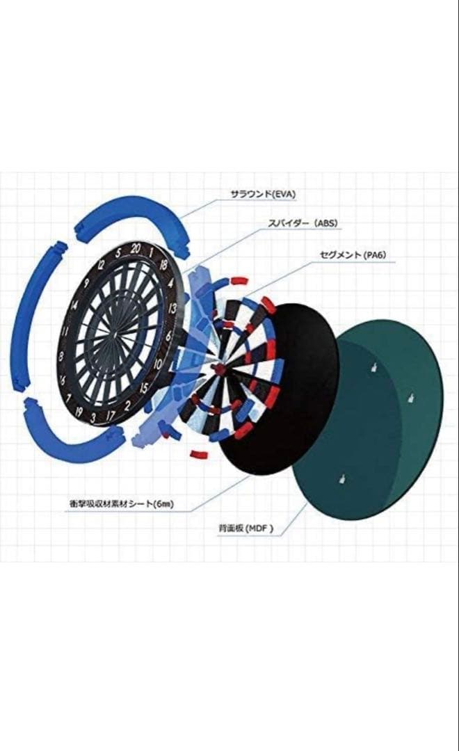 ダーツ ライブ ゼロ ボード ポール スタンド セット 静音 15.5 インチ
