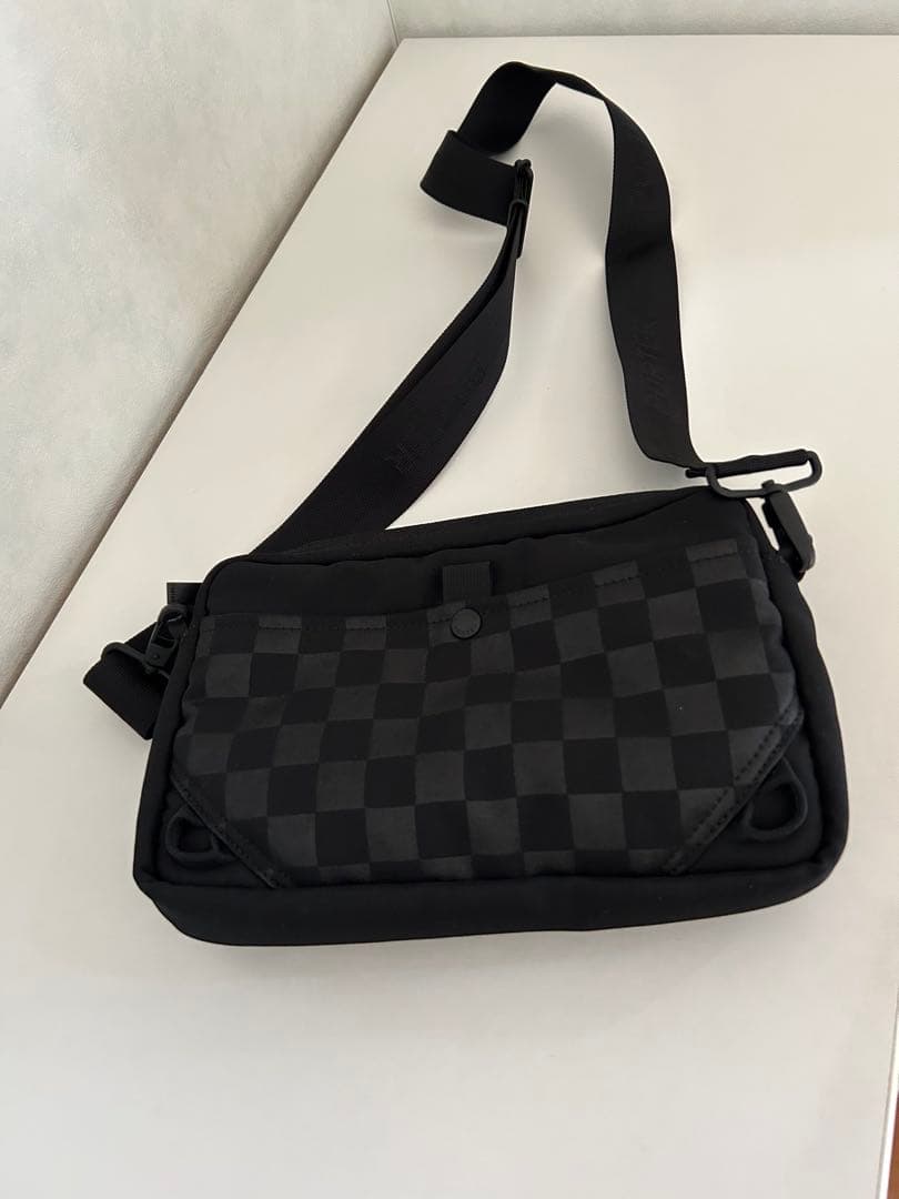 ポーター　PORTER ブラックチェック柄ショルダーバッグ　日本製
