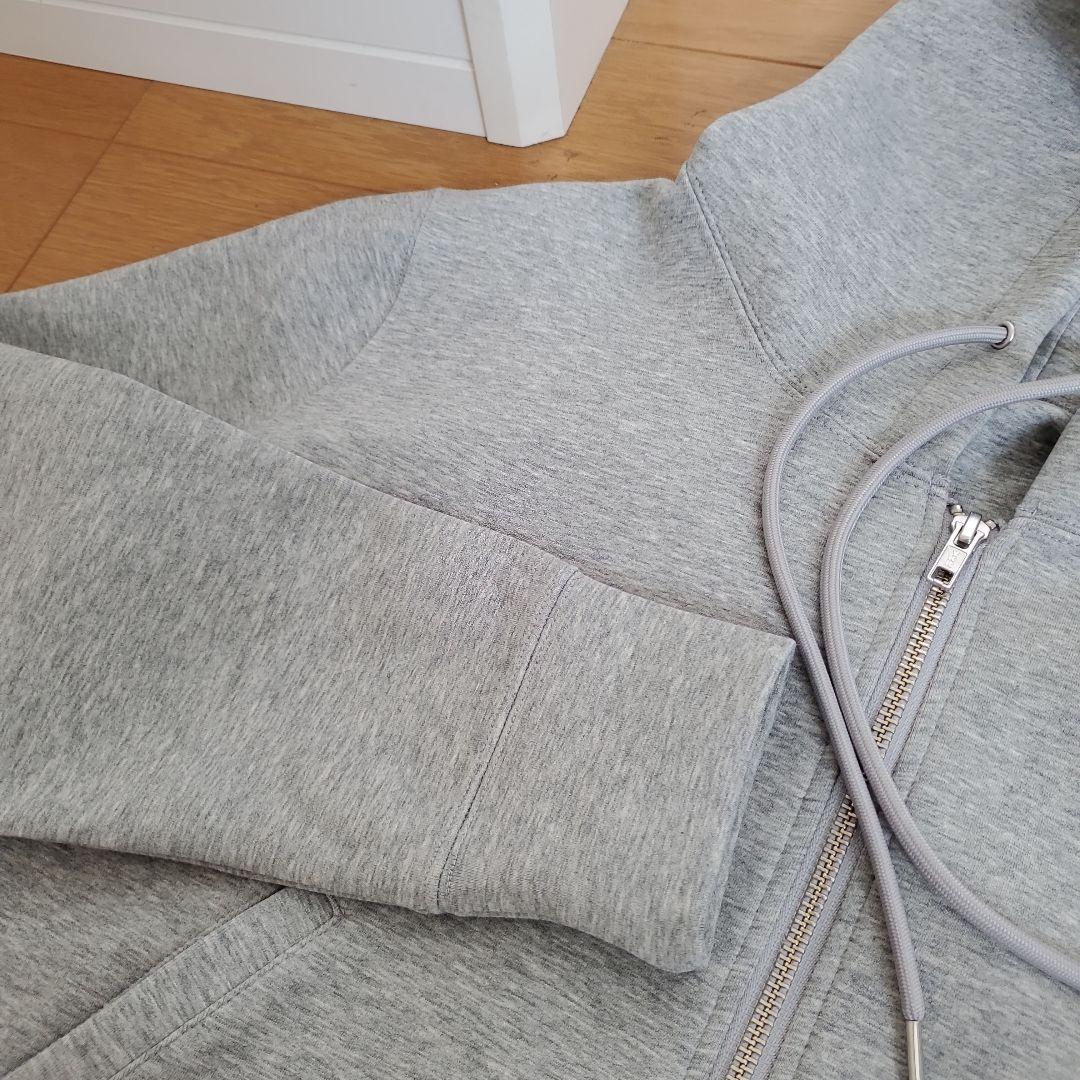 【タグ付き】スピック&スパン　ストレッチジップフードパーカー　グレー　25AW