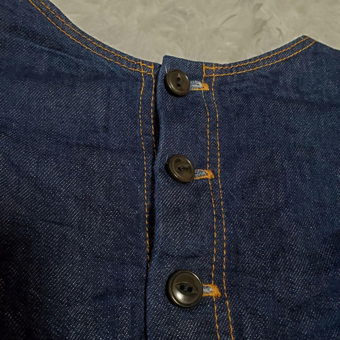 希少✨トリココムデギャルソン　デニム　ワンピース　長袖　猫目ボタン　S