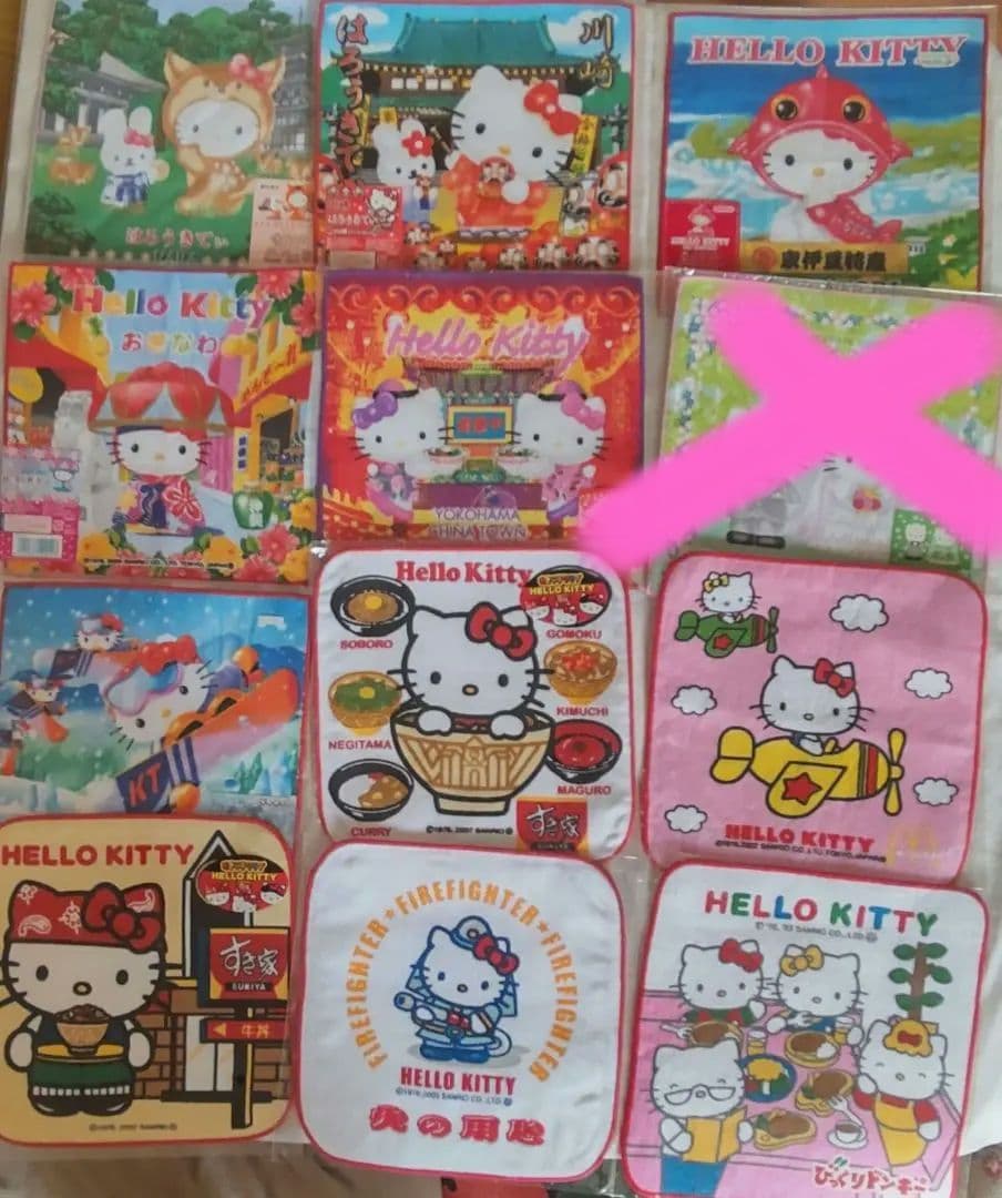 ハローキティ ご当地タオルなど143枚セット