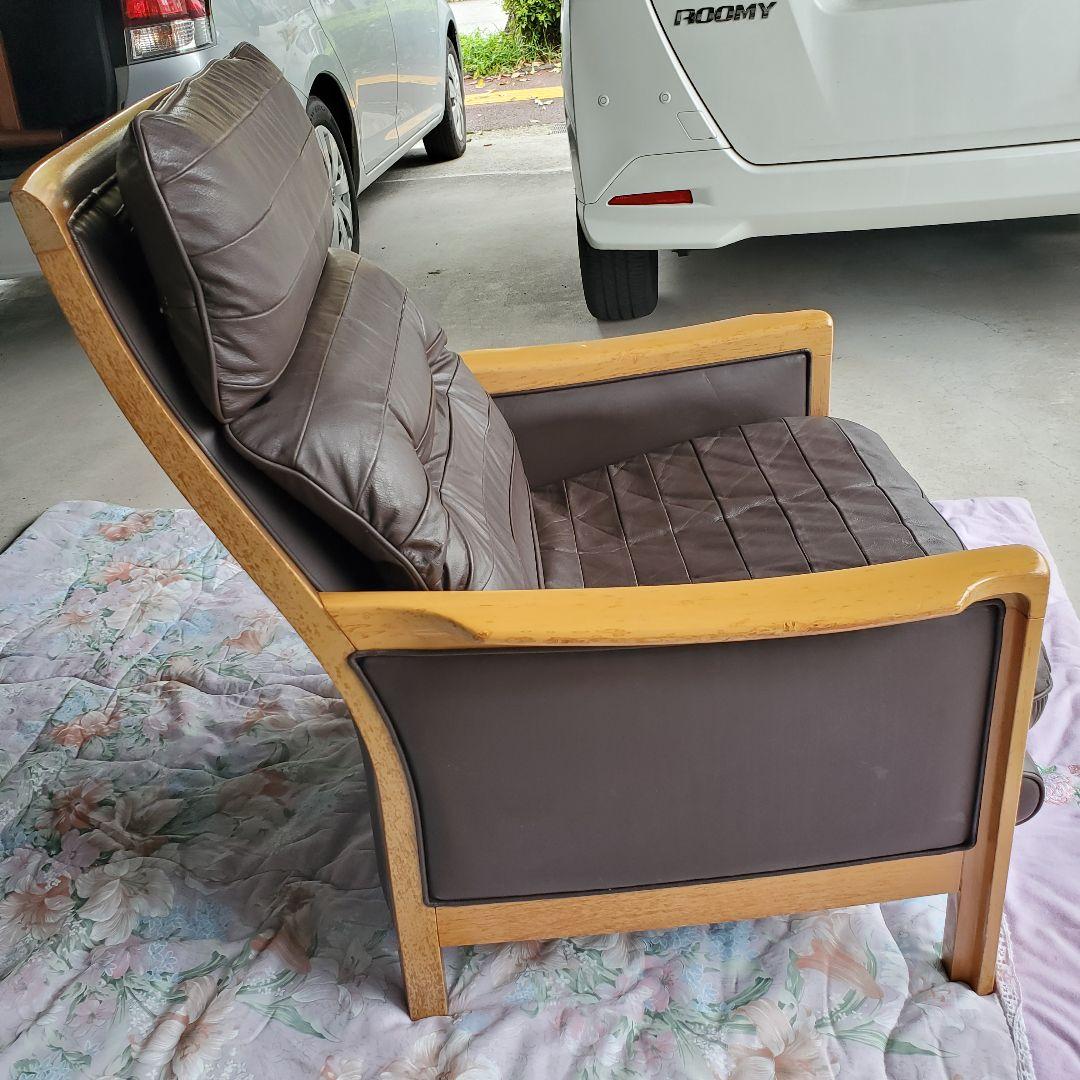 ①◆maruni マルニ木工 レマン 本革 一人掛けソファ イージーチェア