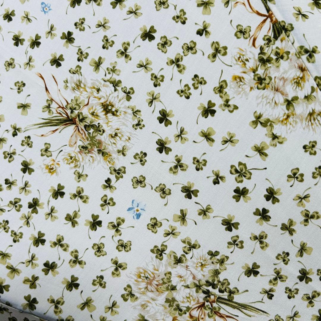 ピンクハウス　傘　白詰草ブーケ　四葉のクローバー　アイボリー　長傘　未使用P47