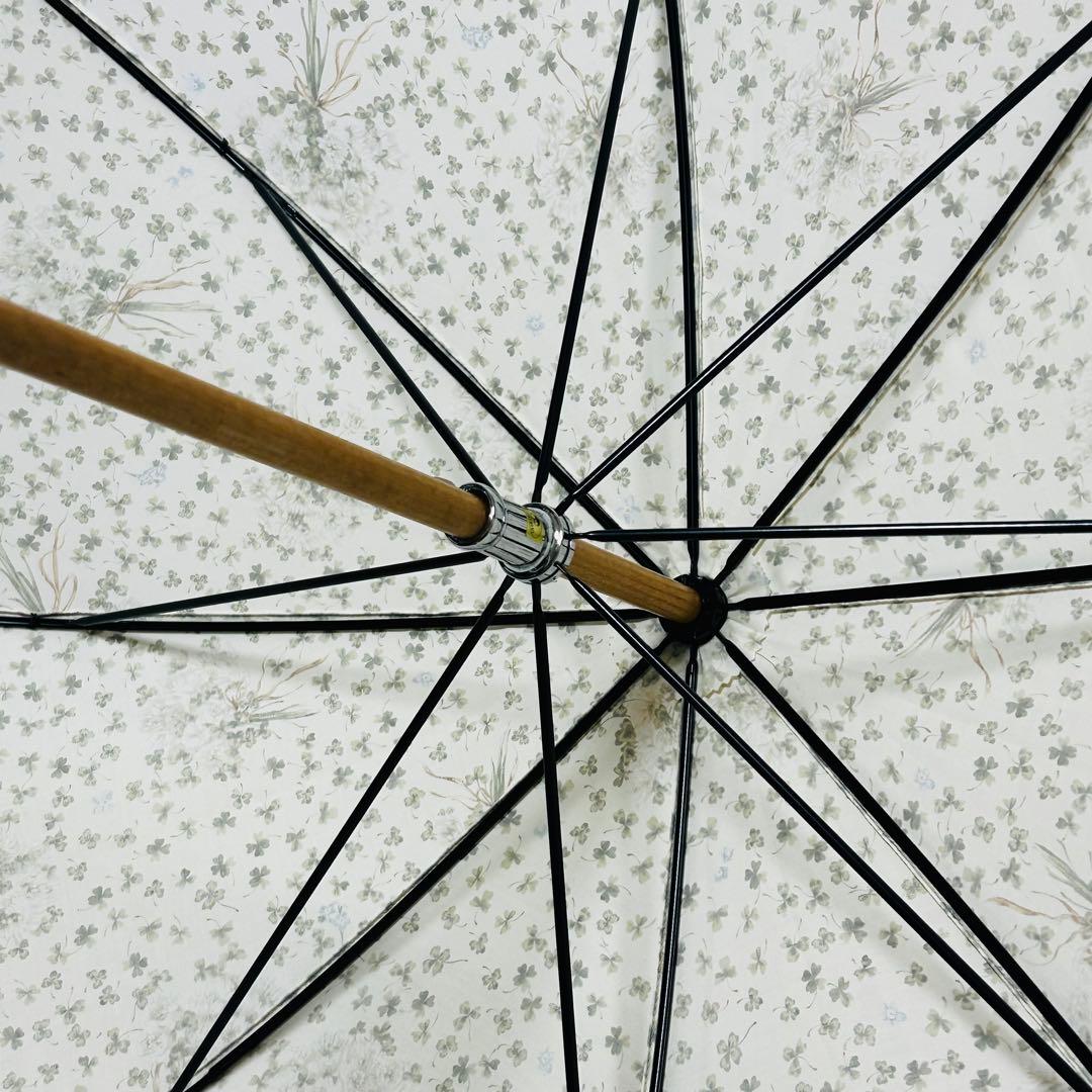 ピンクハウス　傘　白詰草ブーケ　四葉のクローバー　アイボリー　長傘　未使用P47