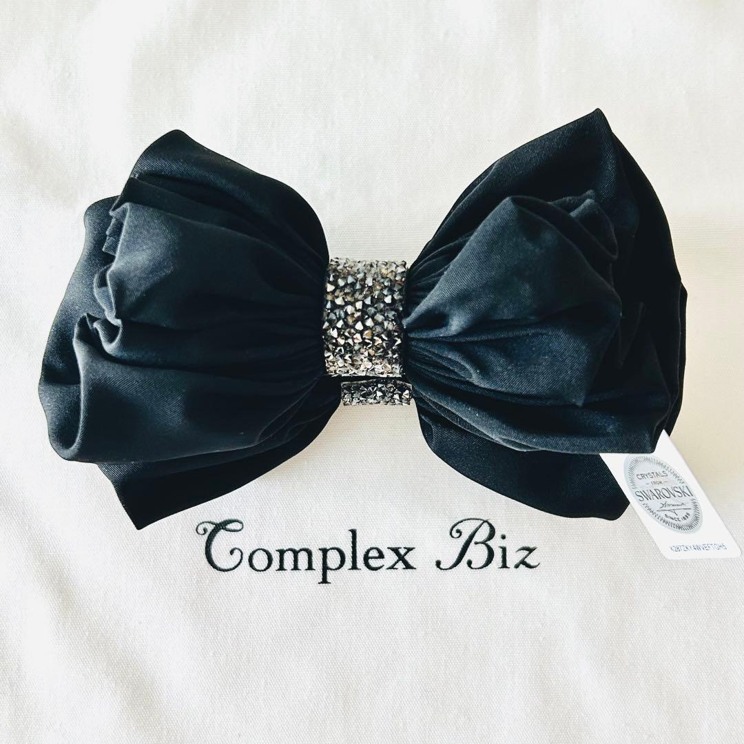 828【販売中の現行品番＊未使用】￥26,400／ラフィネリボンバナナクリップ黒