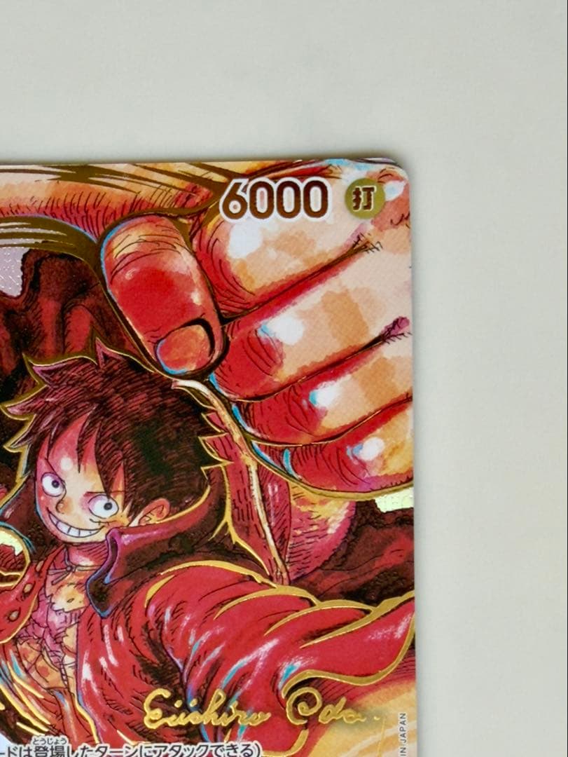 美品　モンキー・D・ルフィ：尾田栄一郎サイン SR パラレル ST01-012