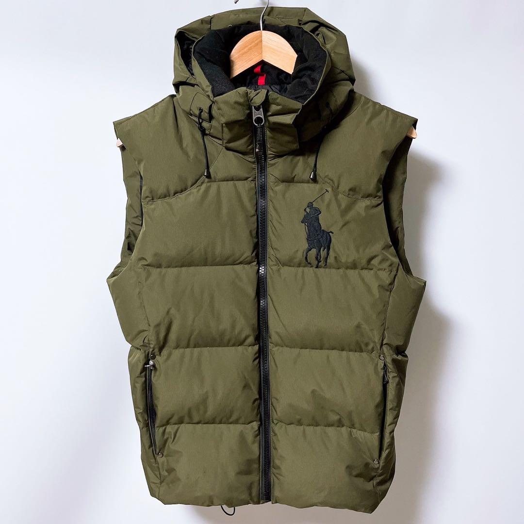ラルフローレン ビッグポニー ダウンベスト ネイビー 刺繍ロゴ 2700