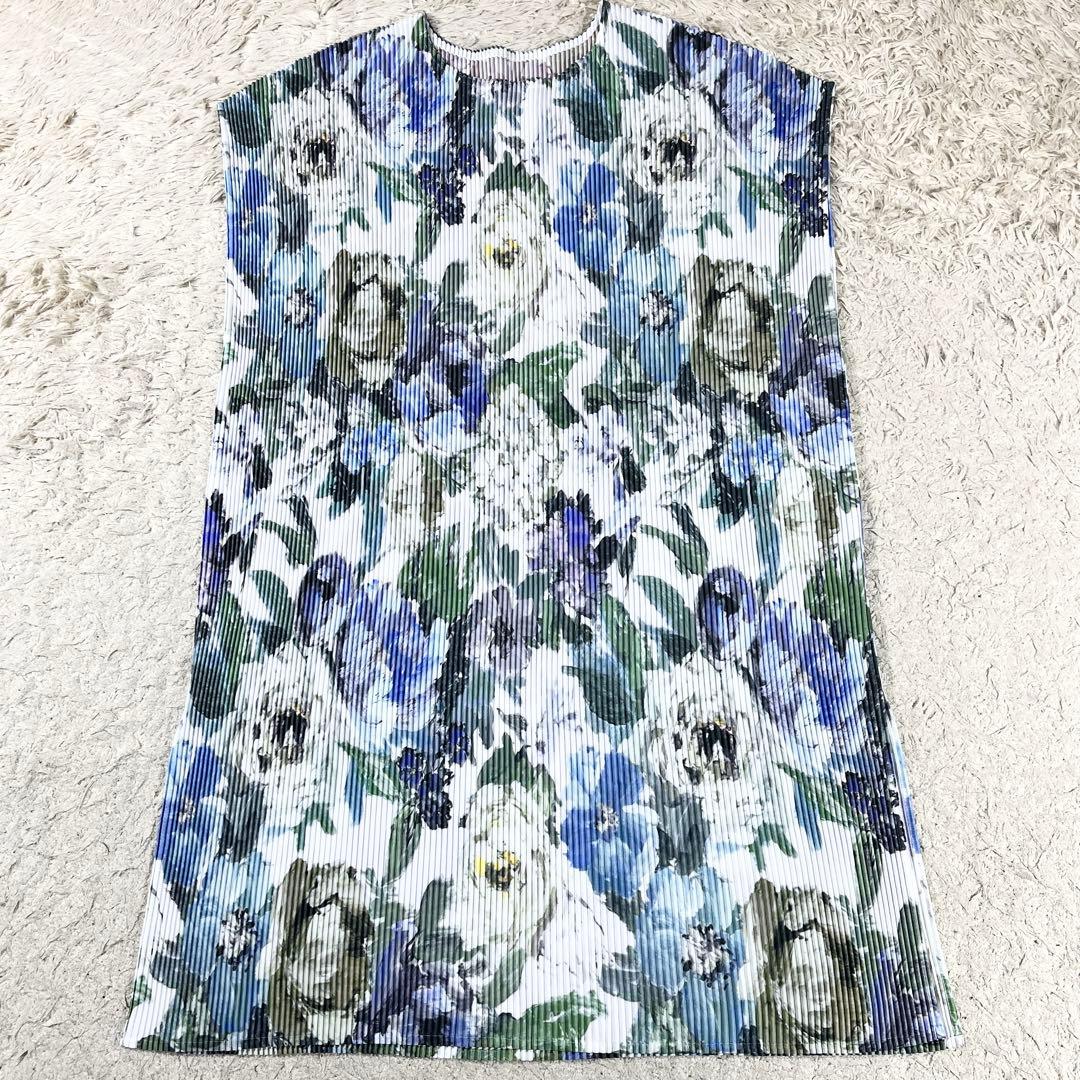 ✨未使用級 レリアン × デザイナーズギルド プリーツ ウォッシャブル 花柄