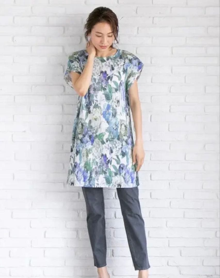 ✨未使用級 レリアン × デザイナーズギルド プリーツ ウォッシャブル 花柄