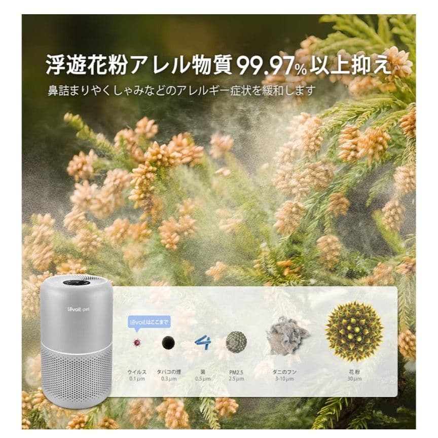 Levoit Core P350 ペット脱臭強化20畳（フィルター２個付き）