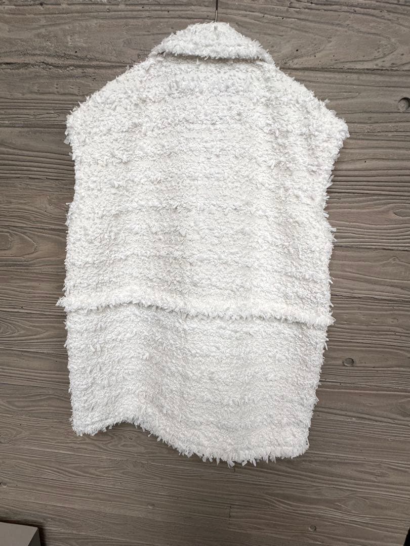 ドゥロワーツイードジレ 今年購入、真っ白のゴージャスなジレです