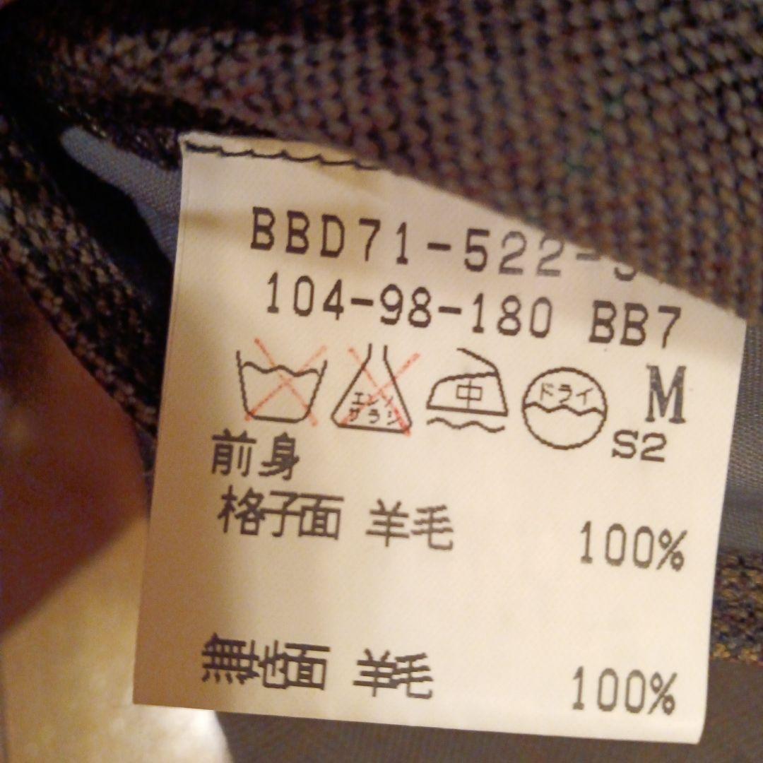 バーバリー グレーブラウン系チェック柄スリーピーススーツ