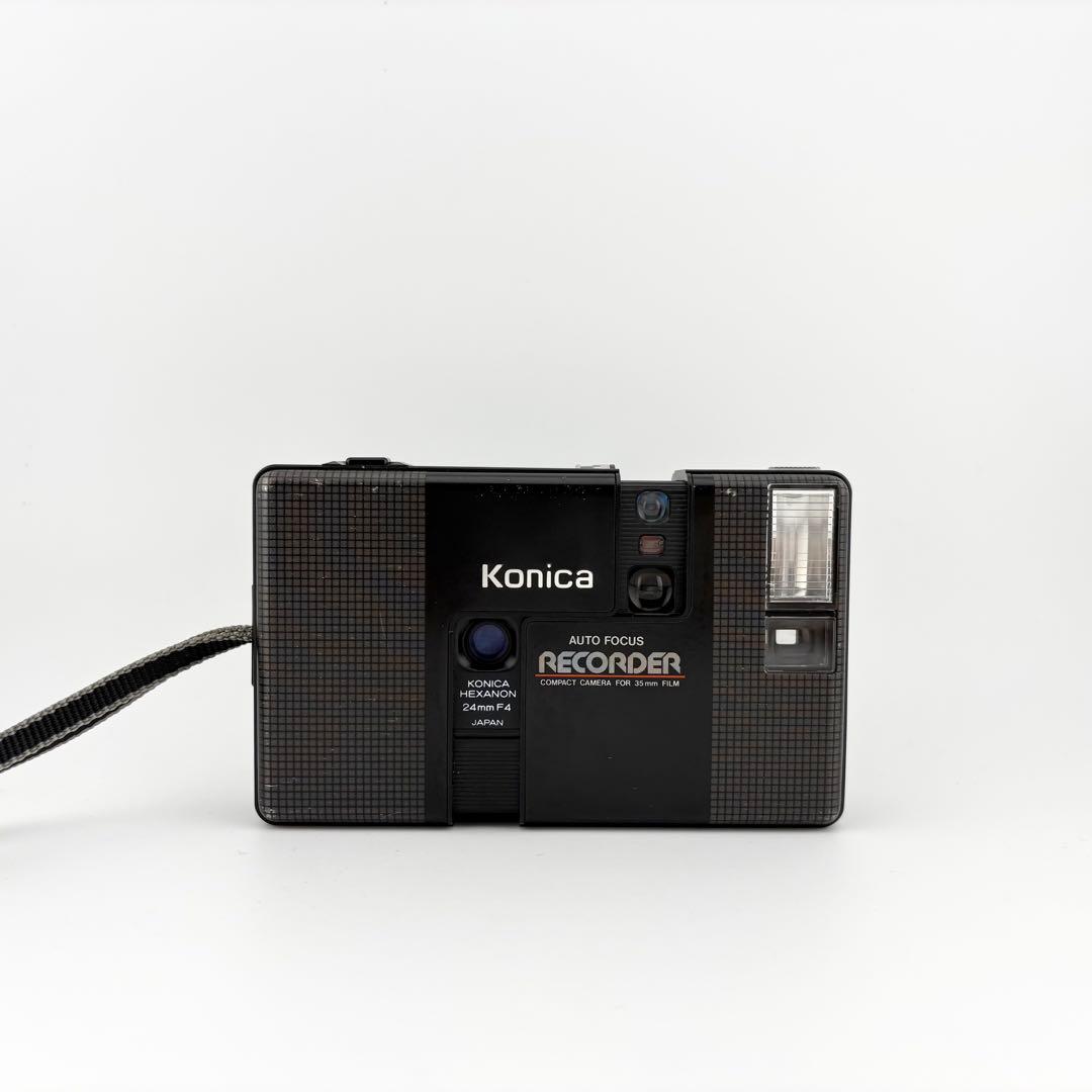 おこし様【完動品】konica recorder ブラック フィルムカメラ