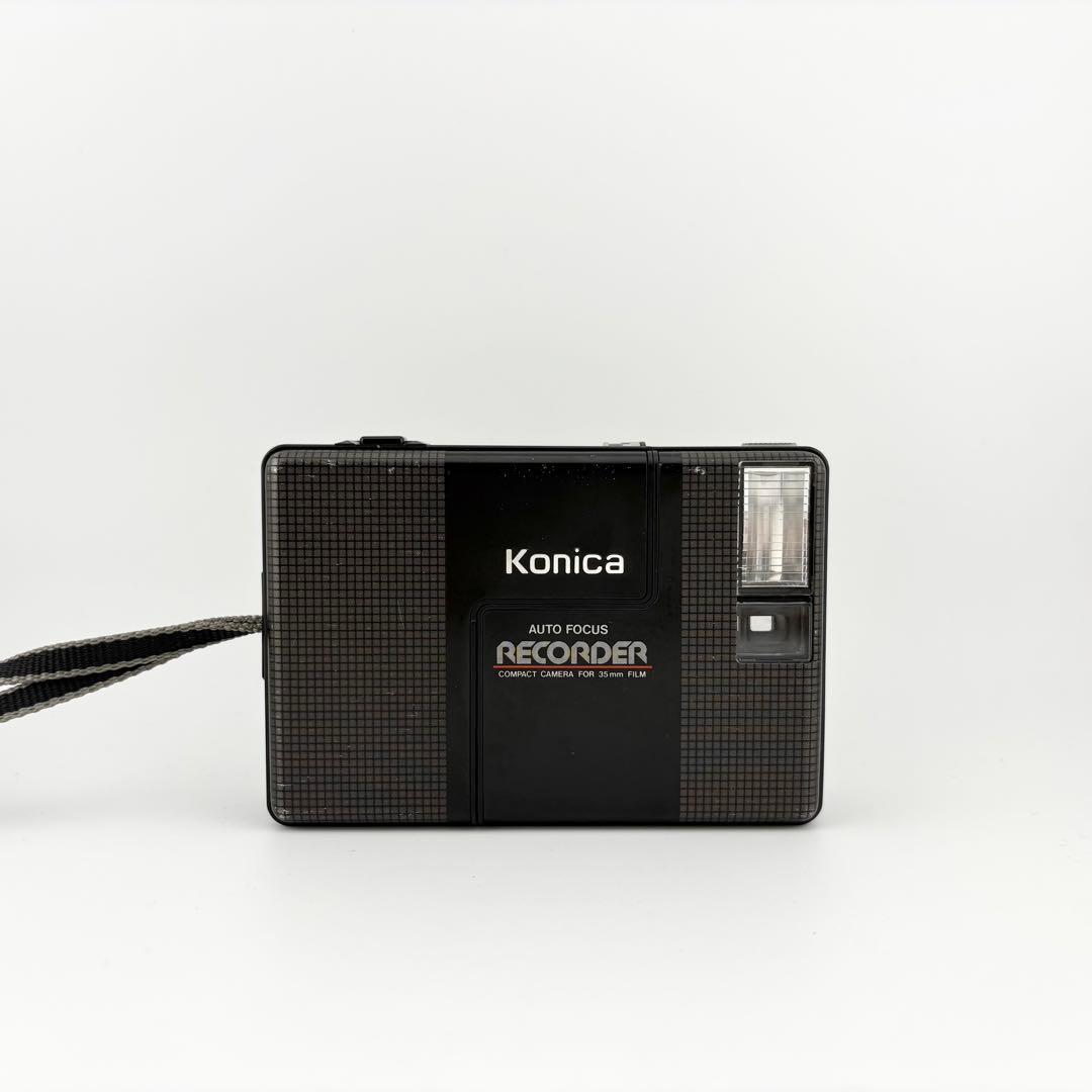 おこし様【完動品】konica recorder ブラック フィルムカメラ