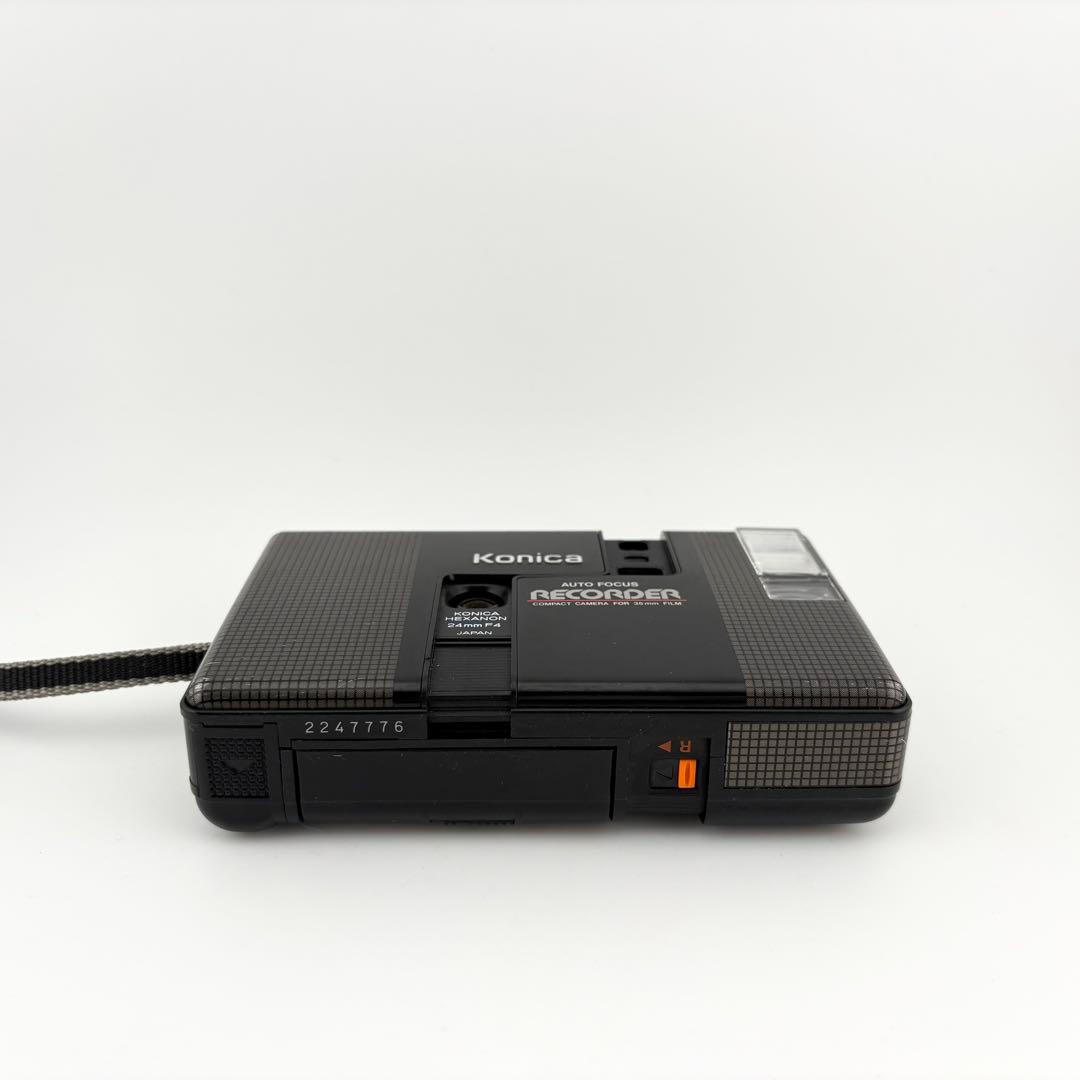 おこし様【完動品】konica recorder ブラック フィルムカメラ