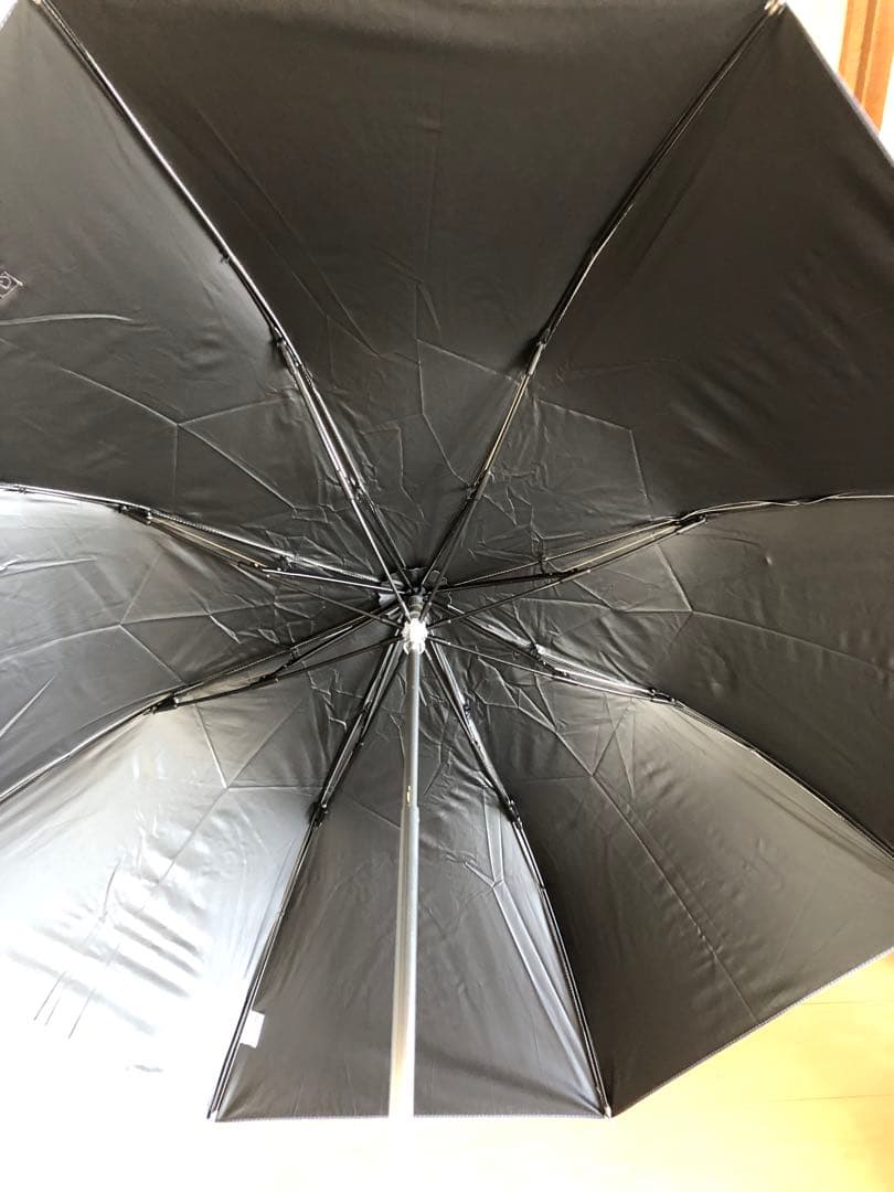 新品　Mila Schon 晴雨兼用傘　折りたたみ日傘　ベルト柄　ベルトブルー