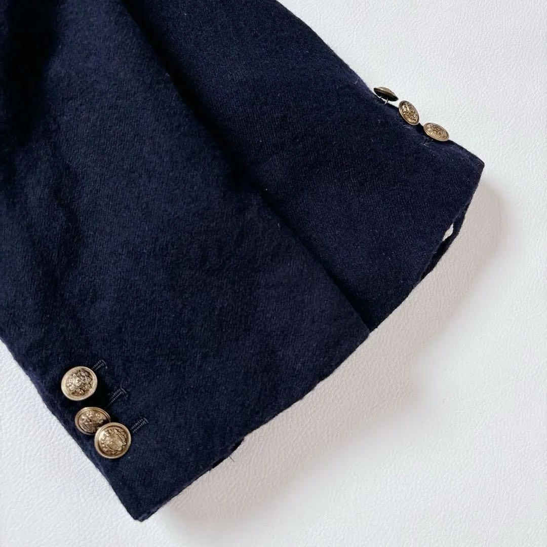 可愛い♡トリココムデギャルソン 紺ブレ 金ボタン テーラードジャケット 縮絨 M