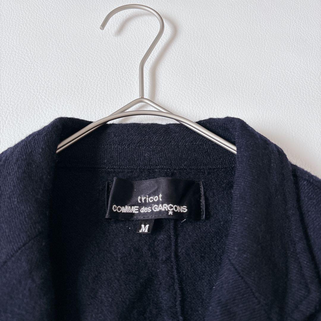 可愛い♡トリココムデギャルソン 紺ブレ 金ボタン テーラードジャケット 縮絨 M