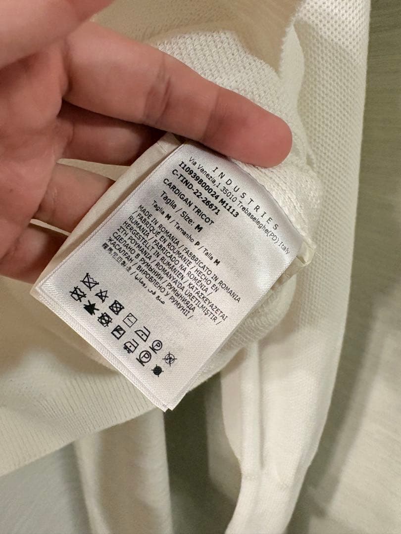 美品　モンクレール　フリル　カーディガン　ワッペン付き　 ホワイト